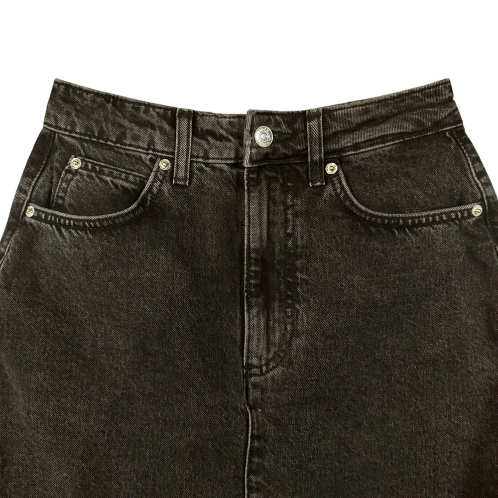 ASOS Black Denim Maxi Skirt - Picture 2 of 7